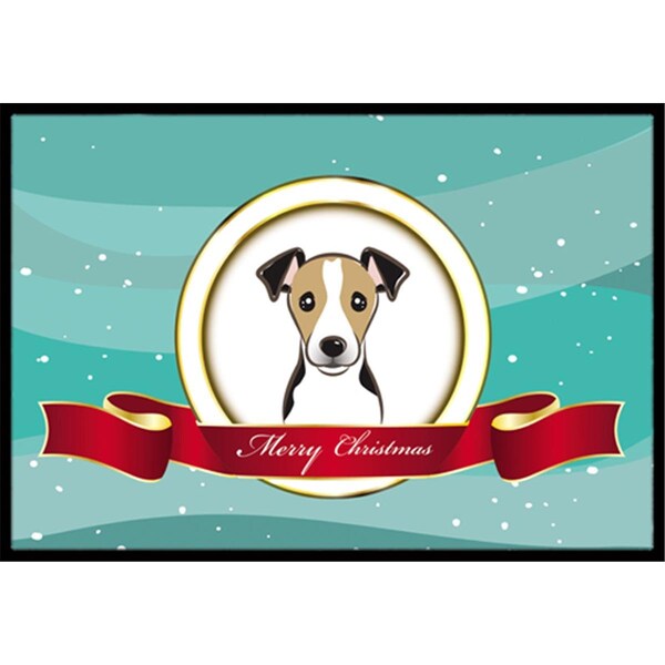 Carolines Treasures Jack Russell Terrier Merry Christmas Indoor and Outdoor Mat- 18 x 27 in. BB1571MAT - main